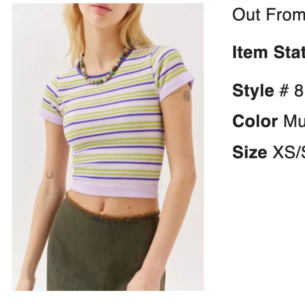NWT Urban Outfitters Out From Under Everyday Seamless Baby Tee XS/S